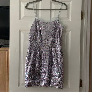The-East Order Rainbow Sequin Dress